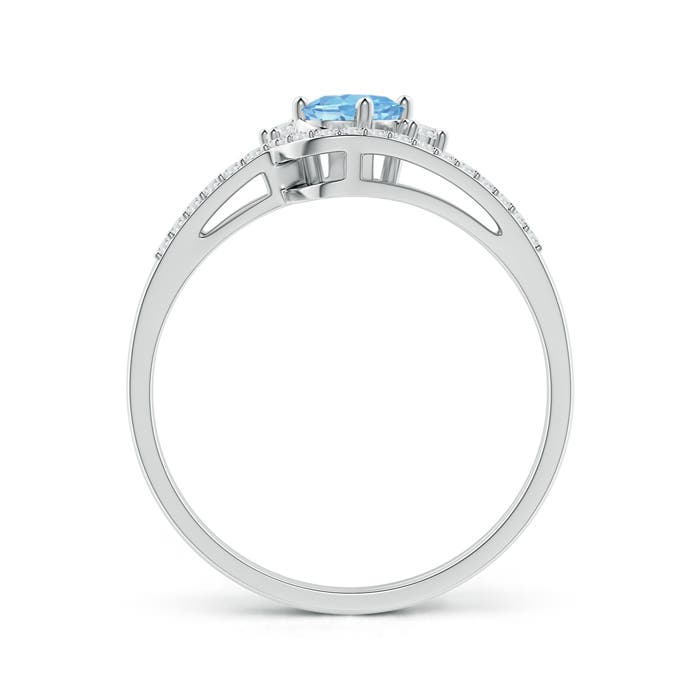 AAAA - Aquamarine / 0.53 CT / 14 KT White Gold