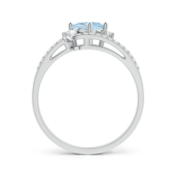 A - Aquamarine / 0.73 CT / 14 KT White Gold