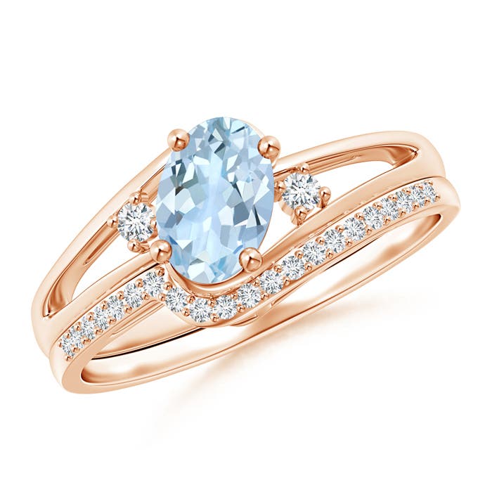 AA - Aquamarine / 0.73 CT / 14 KT Rose Gold