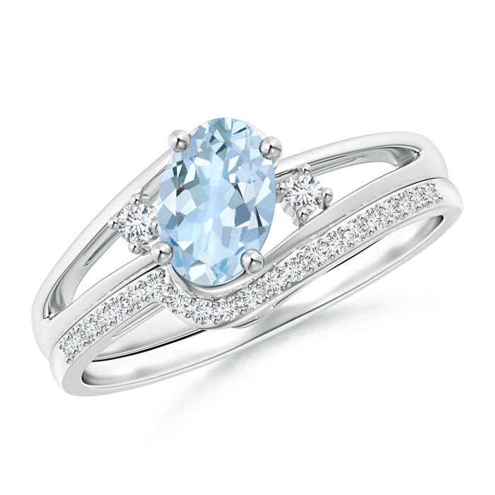 AA - Aquamarine / 0.73 CT / 14 KT White Gold