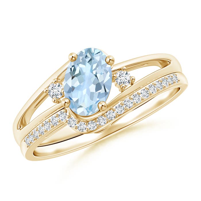 AA - Aquamarine / 0.73 CT / 14 KT Yellow Gold