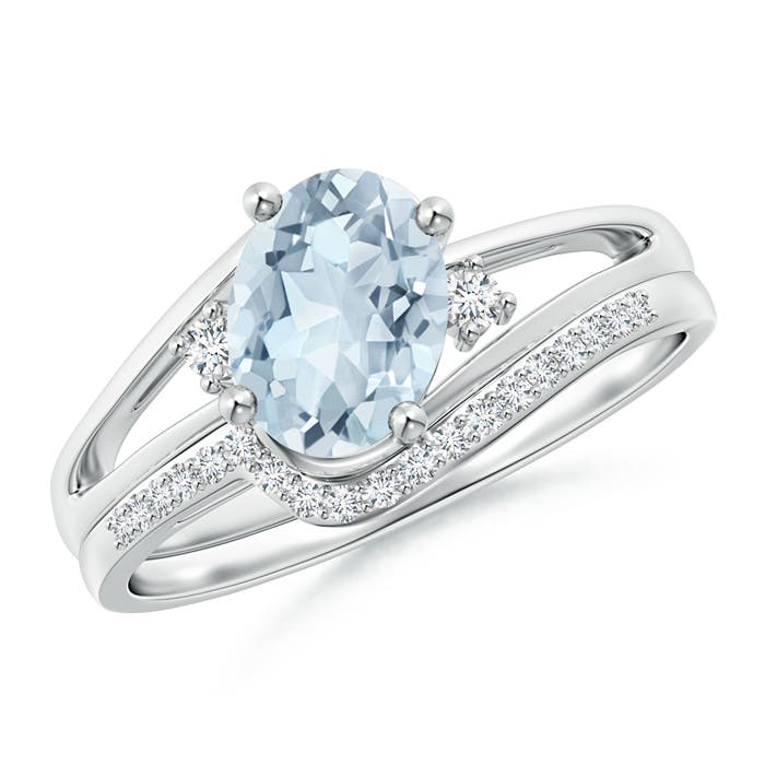 A - Aquamarine / 1.2 CT / 14 KT White Gold