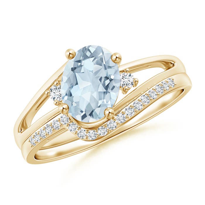 A - Aquamarine / 1.2 CT / 14 KT Yellow Gold