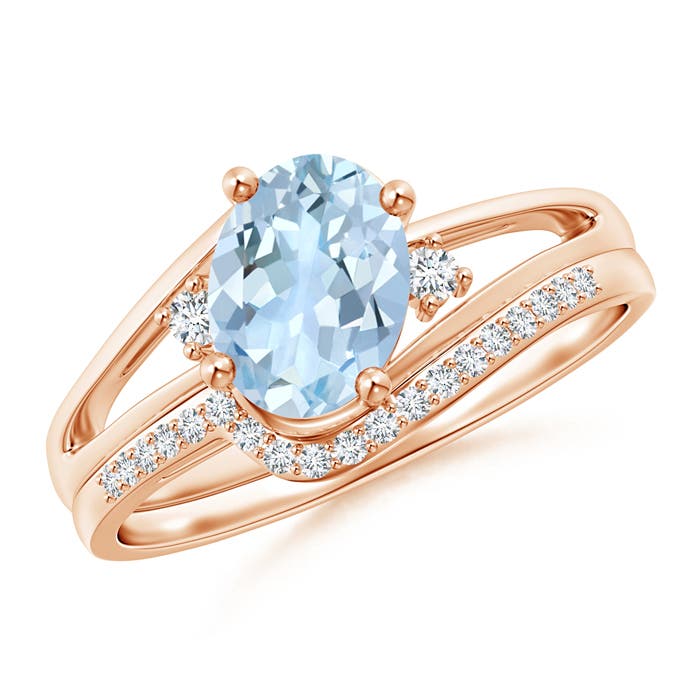 AA - Aquamarine / 1.2 CT / 14 KT Rose Gold