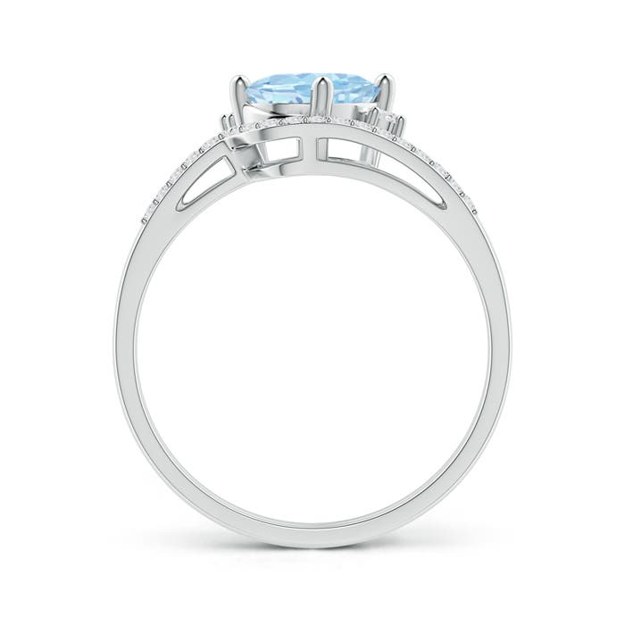 AAA - Aquamarine / 1.2 CT / 14 KT White Gold