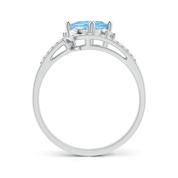 AAAA - Aquamarine / 1.2 CT / 14 KT White Gold