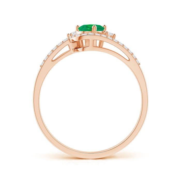 AA - Emerald / 0.53 CT / 14 KT Rose Gold