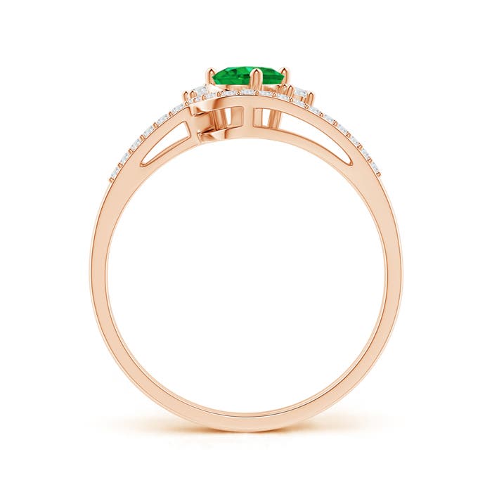 AAA - Emerald / 0.53 CT / 14 KT Rose Gold