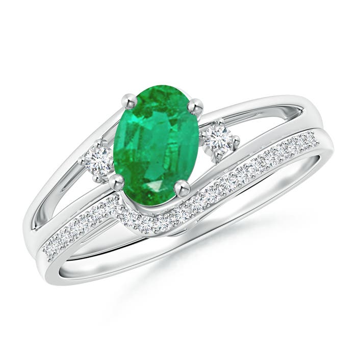 AA - Emerald / 0.79 CT / 14 KT White Gold