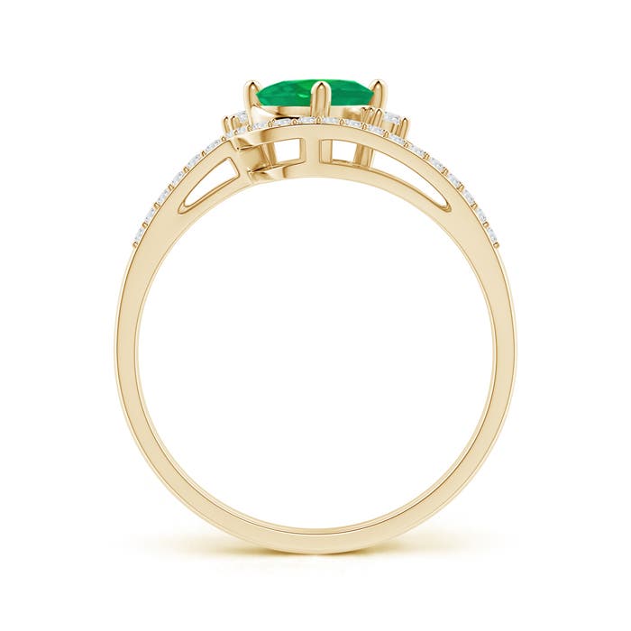 AA - Emerald / 0.79 CT / 14 KT Yellow Gold