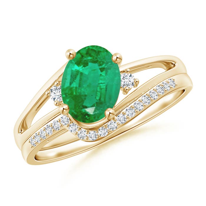 AA - Emerald / 1.3 CT / 14 KT Yellow Gold