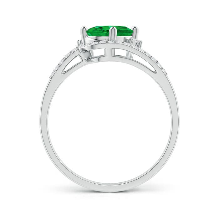 AAA - Emerald / 1.3 CT / 14 KT White Gold