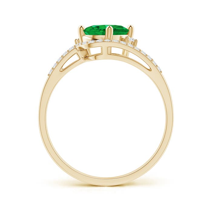 AAA - Emerald / 1.3 CT / 14 KT Yellow Gold