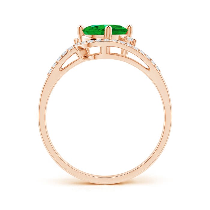 AAAA - Emerald / 1.3 CT / 14 KT Rose Gold