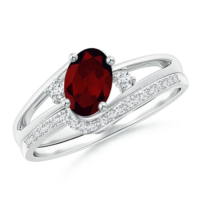 A - Garnet / 1.03 CT / 14 KT White Gold