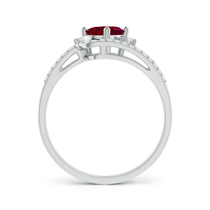 AA - Garnet / 1.03 CT / 14 KT White Gold