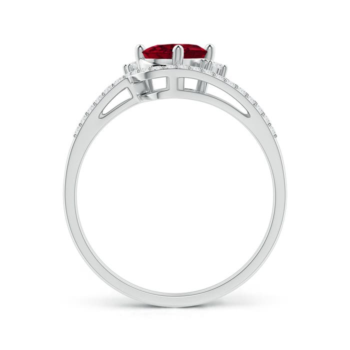 AAA - Garnet / 1.03 CT / 14 KT White Gold