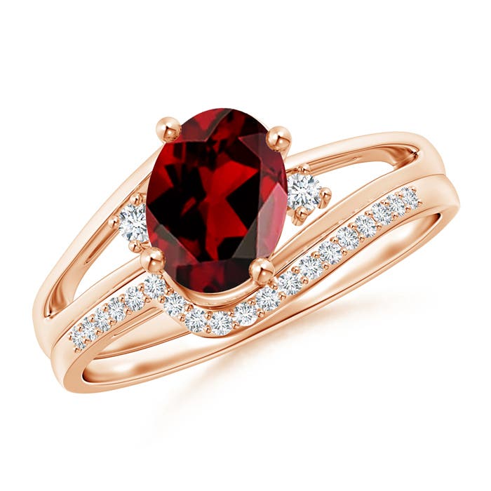 AAAA - Garnet / 1.65 CT / 14 KT Rose Gold