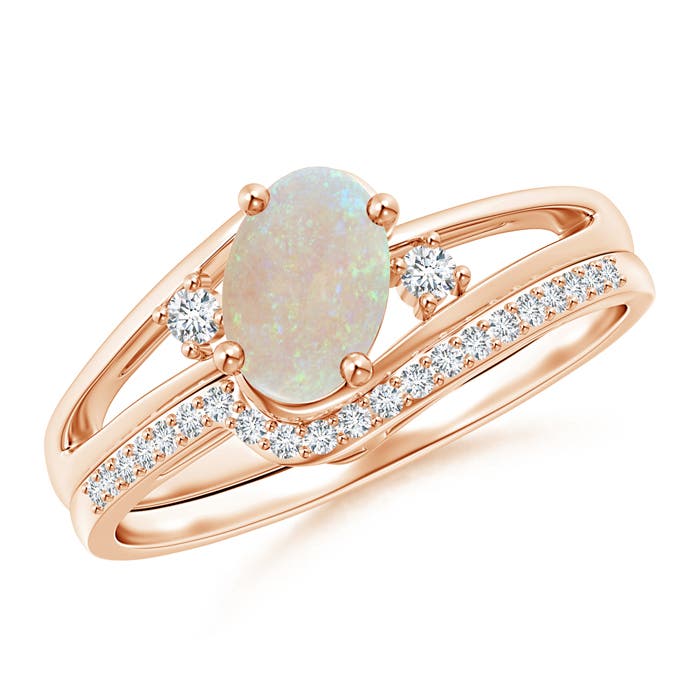 AA - Opal / 0.58 CT / 14 KT Rose Gold