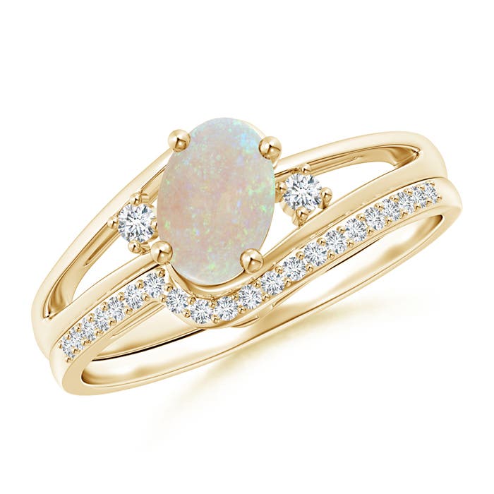 AA - Opal / 0.58 CT / 14 KT Yellow Gold