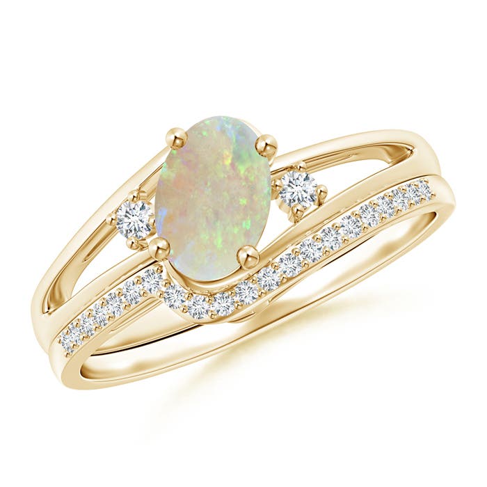 AAA - Opal / 0.58 CT / 14 KT Yellow Gold