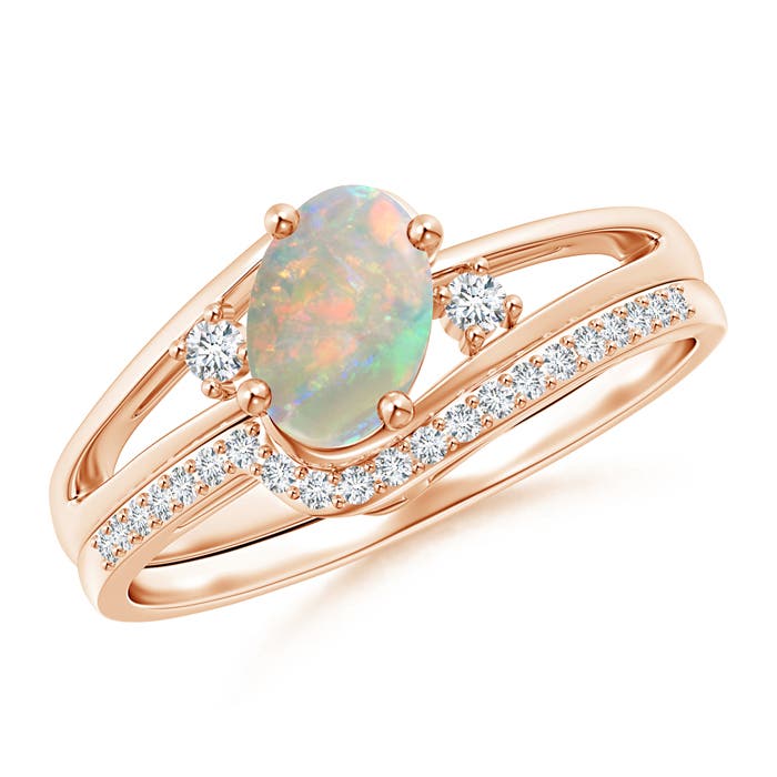 AAAA - Opal / 0.58 CT / 14 KT Rose Gold