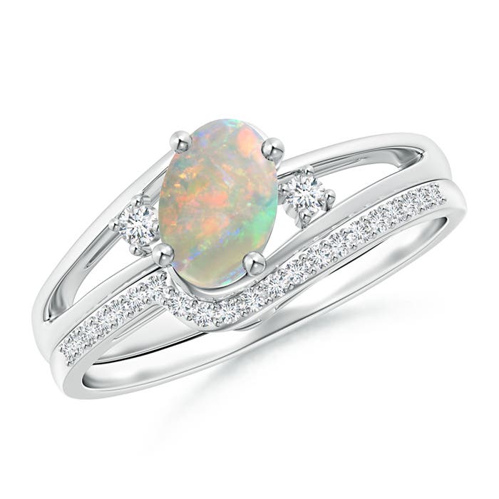 AAAA - Opal / 0.58 CT / 14 KT White Gold