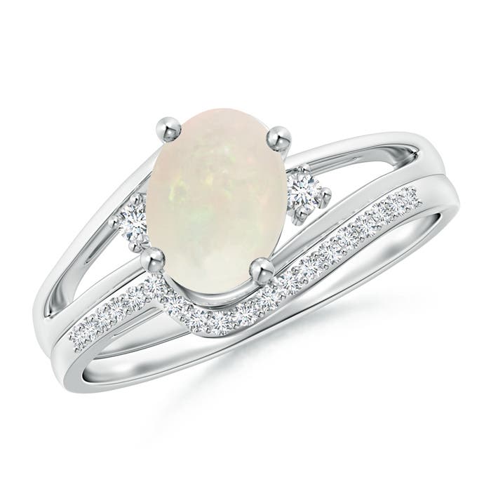 A - Opal / 1 CT / 14 KT White Gold