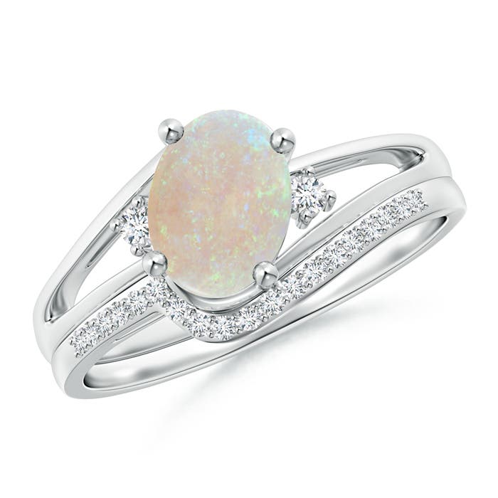 AA - Opal / 1 CT / 14 KT White Gold