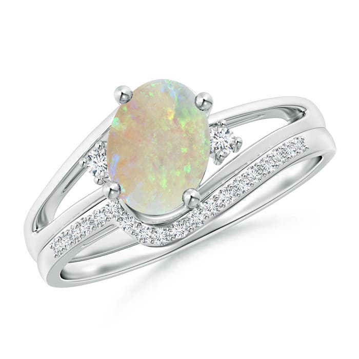 AAA - Opal / 1 CT / 14 KT White Gold