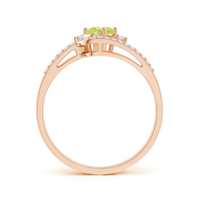 A - Peridot / 0.61 CT / 14 KT Rose Gold