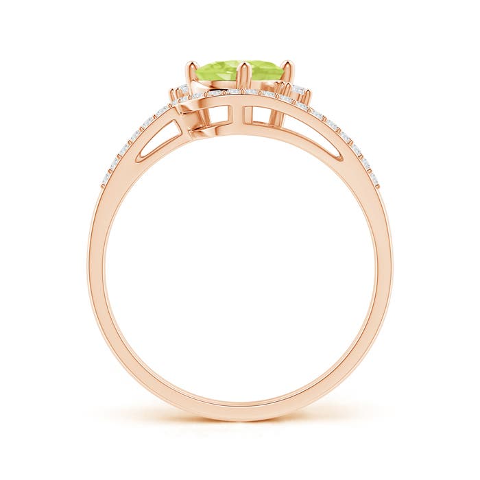 A - Peridot / 0.98 CT / 14 KT Rose Gold