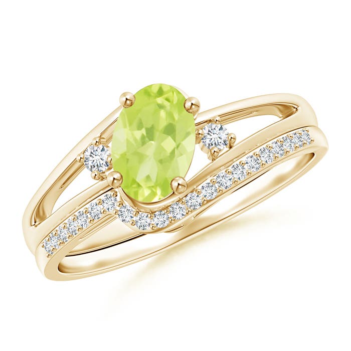 A - Peridot / 0.98 CT / 14 KT Yellow Gold