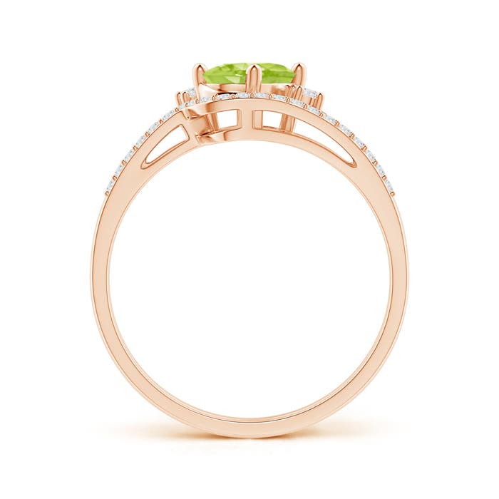 AA - Peridot / 0.98 CT / 14 KT Rose Gold