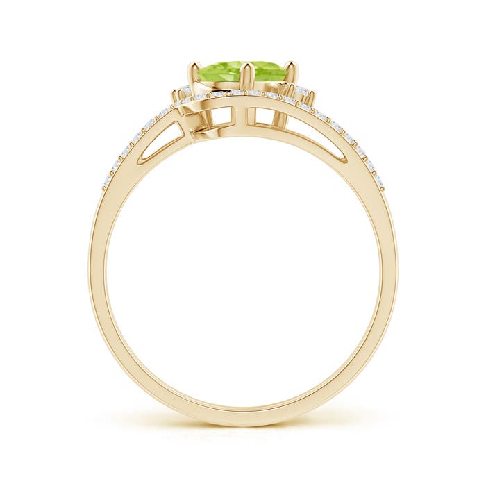 AA - Peridot / 0.98 CT / 14 KT Yellow Gold