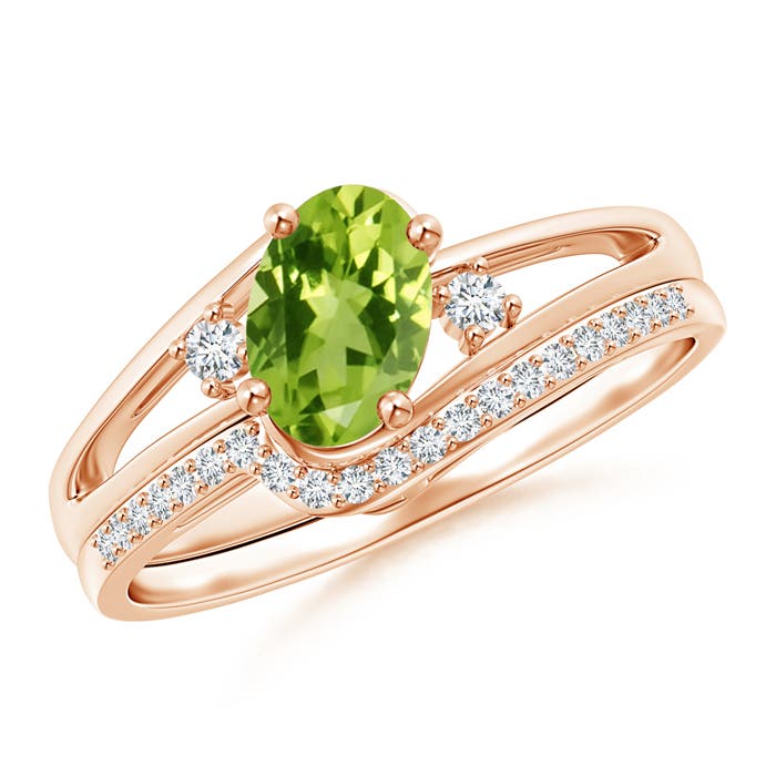 AAA - Peridot / 0.98 CT / 14 KT Rose Gold