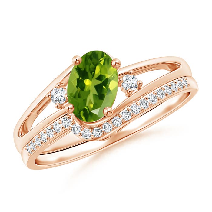 AAAA - Peridot / 0.98 CT / 14 KT Rose Gold