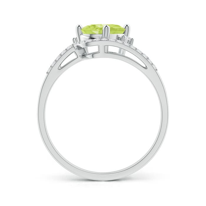 A - Peridot / 1.55 CT / 14 KT White Gold