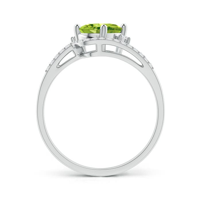 AAA - Peridot / 1.55 CT / 14 KT White Gold