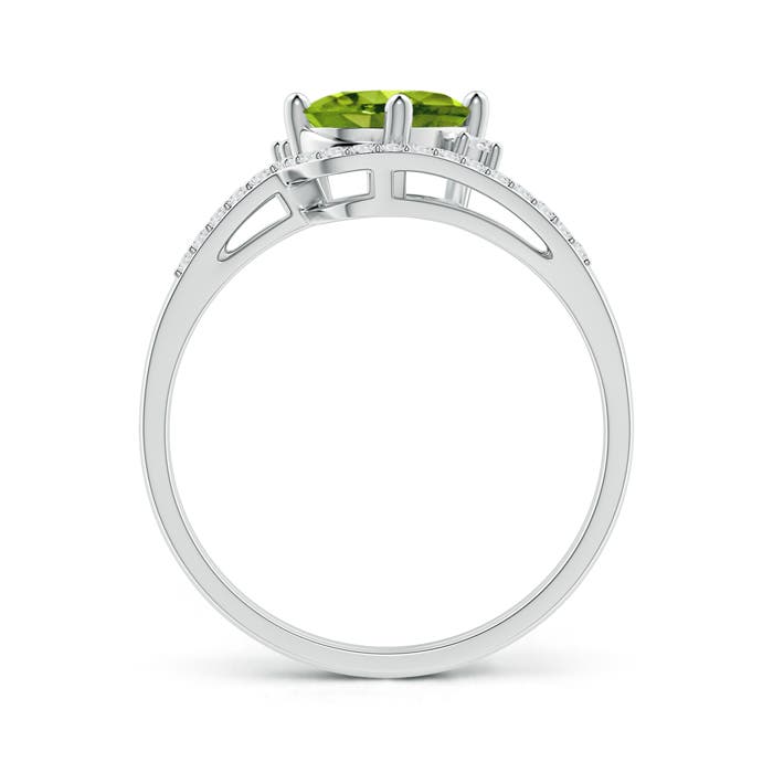 AAAA - Peridot / 1.55 CT / 14 KT White Gold