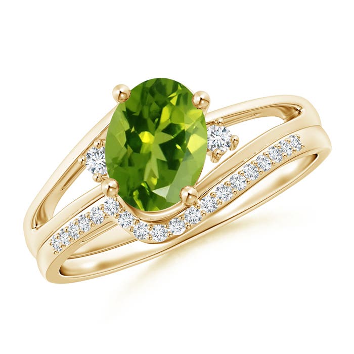 AAAA - Peridot / 1.55 CT / 14 KT Yellow Gold