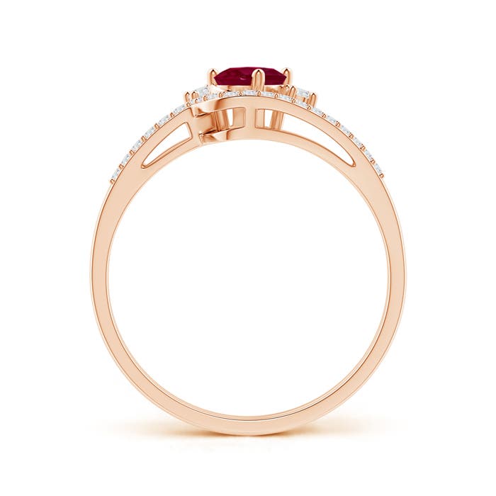 A - Ruby / 0.73 CT / 14 KT Rose Gold