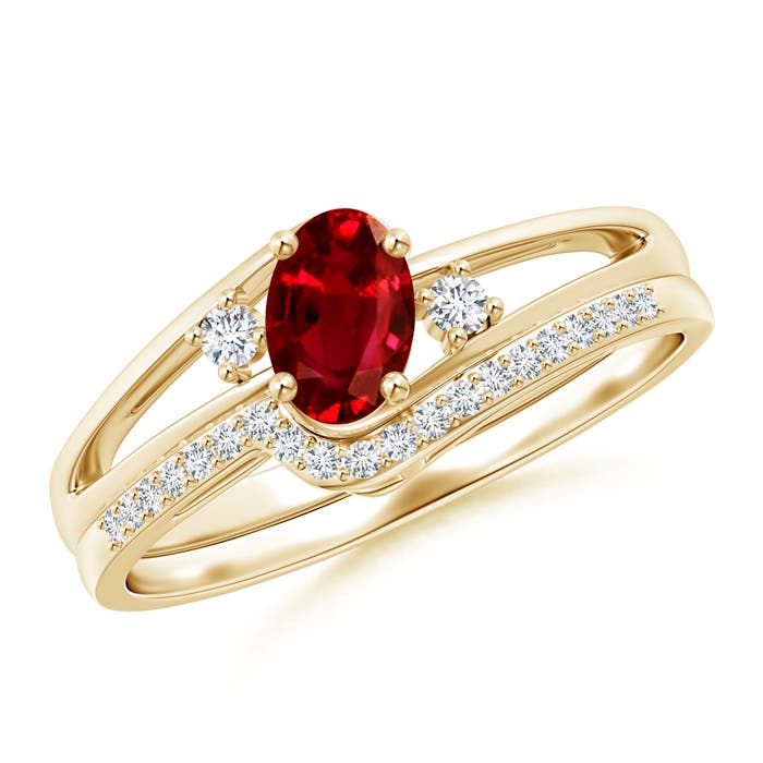 AAAA - Ruby / 0.73 CT / 14 KT Yellow Gold