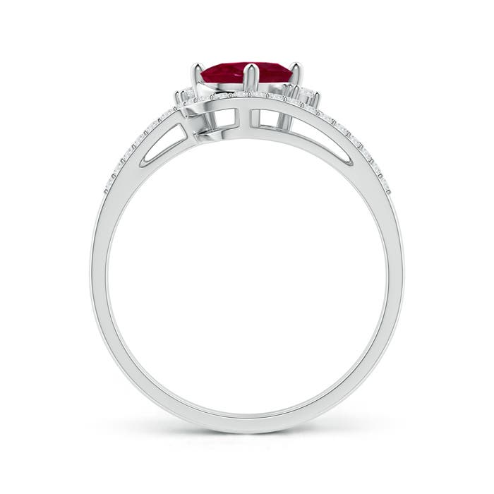 A - Ruby / 1.13 CT / 14 KT White Gold