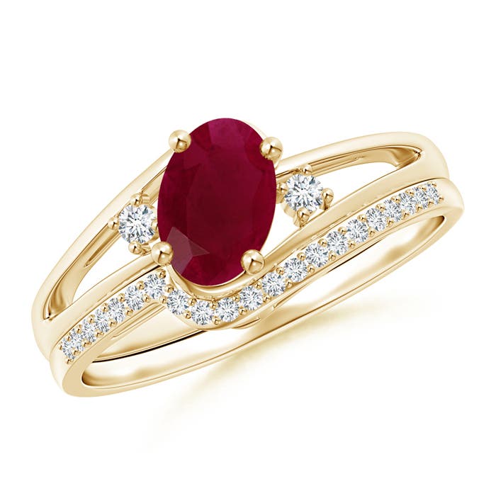 A - Ruby / 1.13 CT / 14 KT Yellow Gold