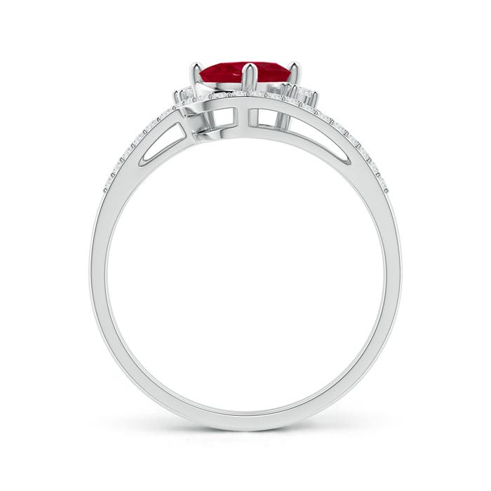 AA - Ruby / 1.13 CT / 14 KT White Gold