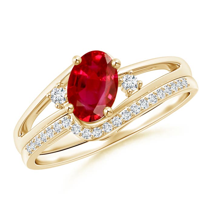 AAA - Ruby / 1.13 CT / 14 KT Yellow Gold