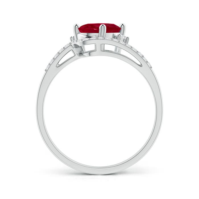 AA - Ruby / 1.45 CT / 14 KT White Gold