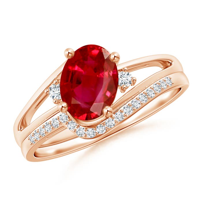 AAA - Ruby / 1.45 CT / 14 KT Rose Gold