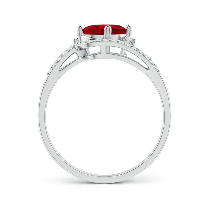 AAA - Ruby / 1.45 CT / 14 KT White Gold